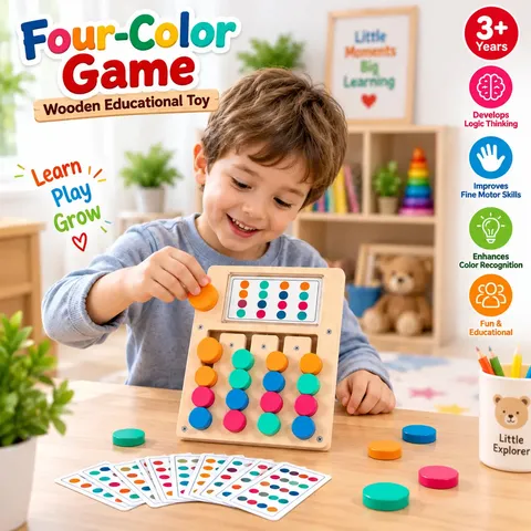 Wooden Color Matching Puzzle Board Game | 2025-5