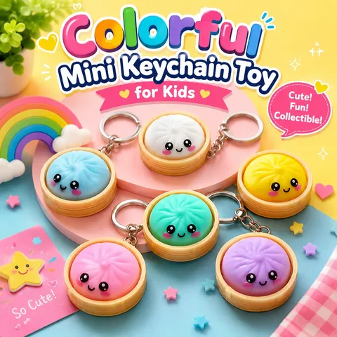 LED Flashing Mini Dumpling Keychain (DS)