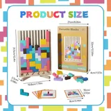 Wooden Educational & Colorful Geometric Versatile Blocks (YHM-89)
