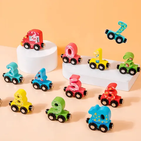 Wooden Digital Number Train Toy Set (BTE-029)