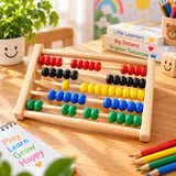 Wooden Abacus Counting Colorful Beads Set for Kids (2025-36)