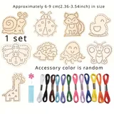DIY Wooden Animal Cross Stitch Embroidery Kit (2025-29)