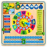 Educational Wooden Multifunctional Calendar Clock | 2025-13