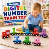 Wooden Digital Number Train Toy Set (BTE-029)