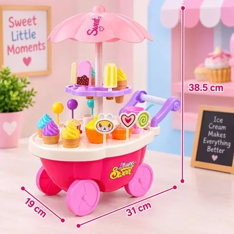 Sweet Cake Cart Toy with LED Lights & Music (668-91)