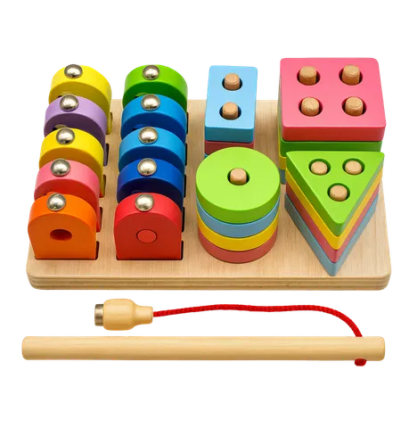 Wooden Magnetic Fishing & Shape Sorting Toy (2025-54)