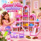 DIY Grand Villa Pink Doll House Playset (DSJ55-15 | 16)