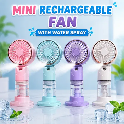 Portable Mini Rechargeable Fan with Water Spray (SD-23B)