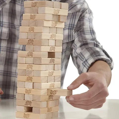 Classic Jenga Wooden Stacking Tower Board Game for Kids & Adults