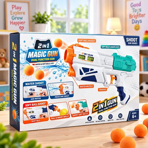 2 in 1 Dual Function Gun For Kids (648-28)