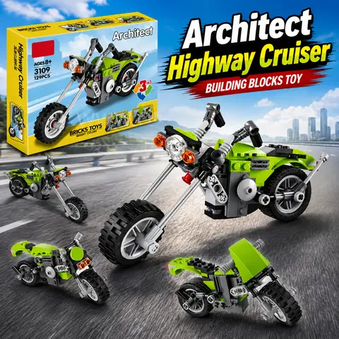 Architect Highway Cruiser 3-in-1 Building Blocks Toy – (129 Pieces | 3109)