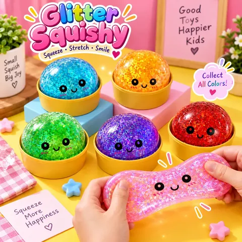 Glitter Dumpling Squishy Stress Relief Toy