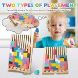 Wooden Educational & Colorful Geometric Versatile Blocks (YHM-89)