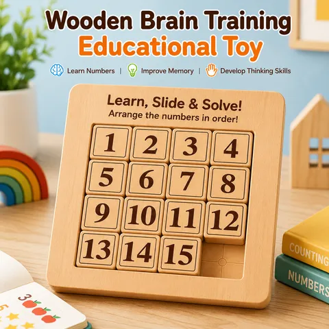 Wooden Learning Number Sliding Math Puzzle For Kids (2025-51)