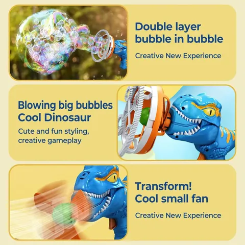 Electric Dino Bubble Maker Gun toy for Kids (HO15)