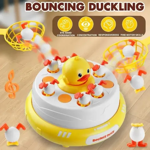 Light-Up Popping Duck Bounce & Catch Toy with Sound