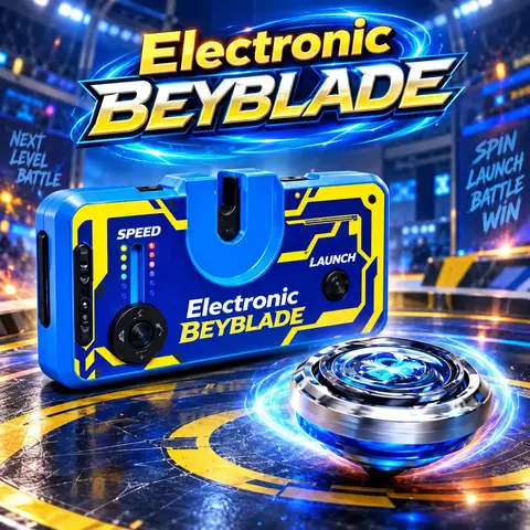 Electronic Beyblade Launcher Toy For Kids (Random Color)