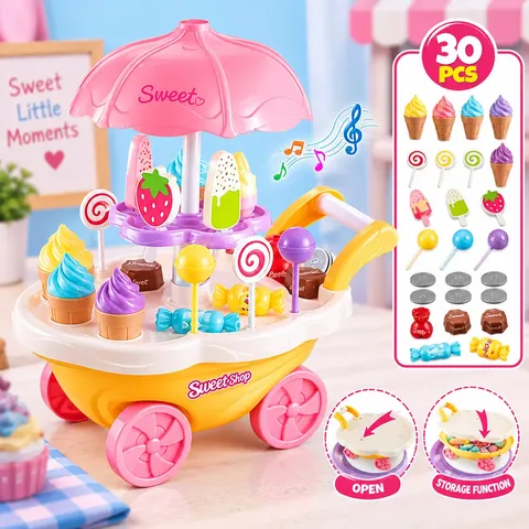 Sweet Cake Cart Toy with LED Lights & Music (668-91)