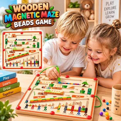 Wooden Magnetic Maze Beads Board For Kids | 2025-3