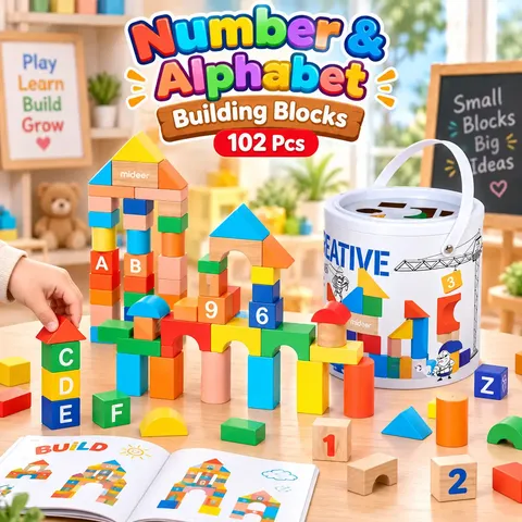 102 Pcs Number & Alphabet Building Blocks | 2025-6