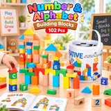 102 Pcs Number & Alphabet Building Blocks | 2025-6