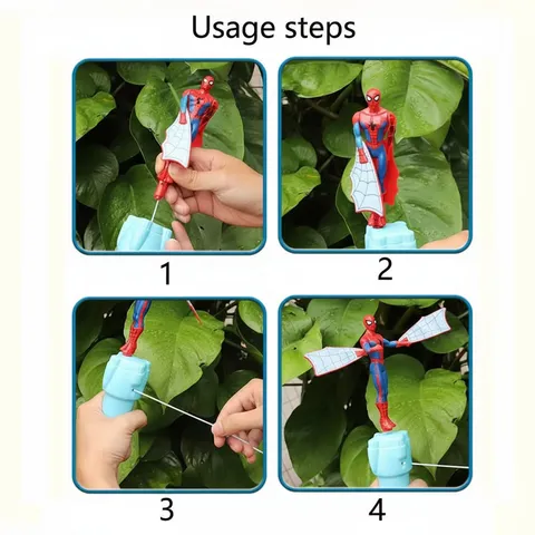 Flying Spiderman Action Toy for Kids – Hand Press Launcher Toy (9106)