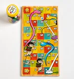 Wooden Ludo & Snakes Ladder Board Game Set for Kids & Family (Random Design | 7951)