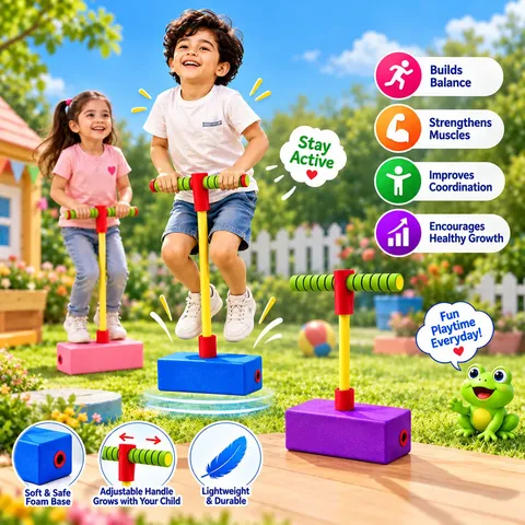 Kids Balance & Jump Toy Grow Taller Frog Bouncer (ENJOY-S)