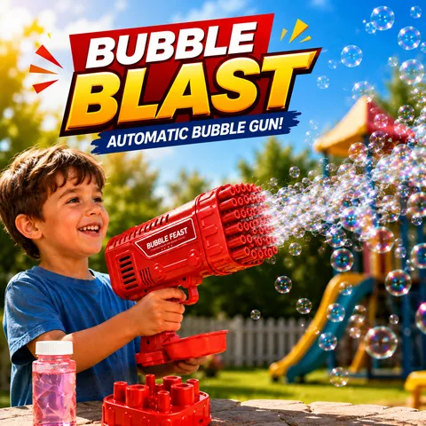 Electric Bazooka Automatic Bubble Gun (2188-65)