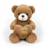 Cute Teddy Bear Plush Toy with Heart (30cm | Random Color)