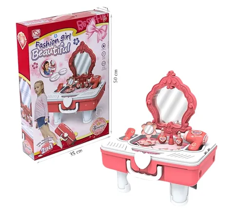 2 in 1 Draw-Bar Box Dressing Table Toys (6610-1)