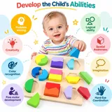 Wooden Puzzle Shapes Educational Toy For Kids - 1 PC (Random) | 2025-7