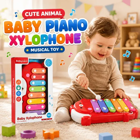 Cute Animal Baby Piano Xylophone Musical Toy for Kids (BL8002B)