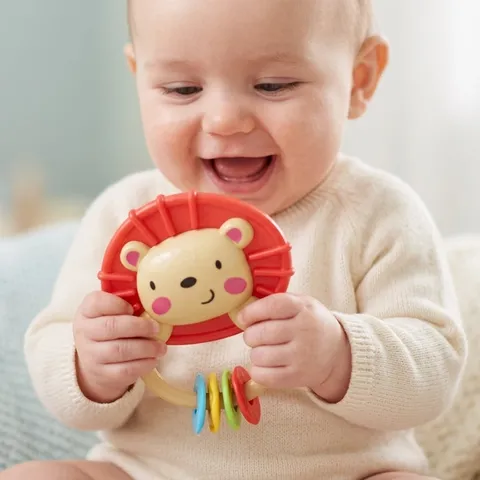 Lion Shape Colorful Baby Rattles