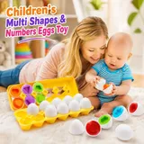 Children's Early Education Multi Shapes & Numbers Eggs Toy (FXB-4)