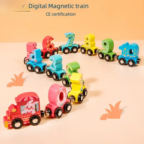 Wooden Digital Number Train Toy Set (BTE-029)