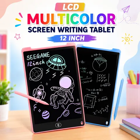 12" LCD Writing Tablet Multicolor Screen Writing Erasable Writing Board (1201C)