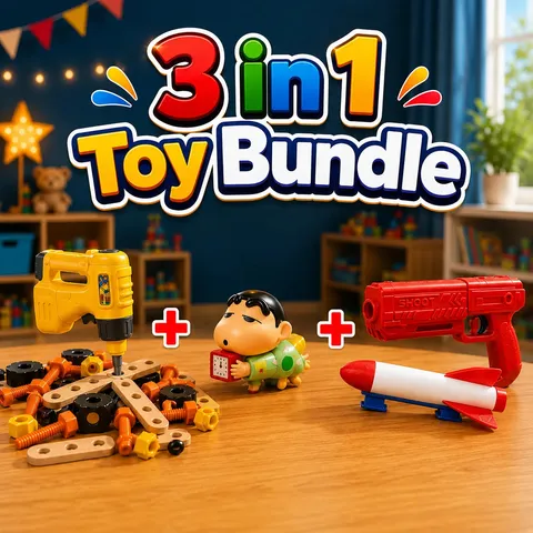 3-in-1 Kids Fun & Adventure Toy Bundle (M3069-78/FM-24/A1260)