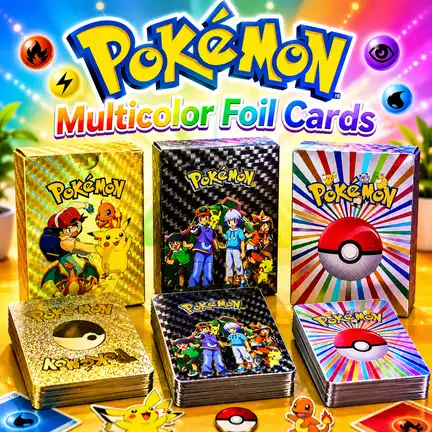Pokémon Multicolor Foil Cards For Kids (2679)