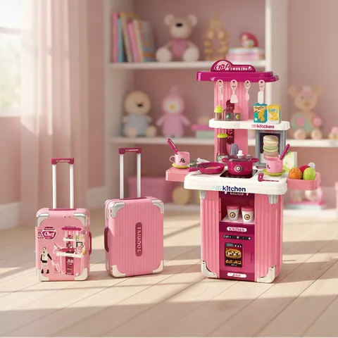 Kitchen Trolley Case Set Pretend Play for Kids (008-601A)