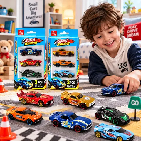 Die-Cast Metal Racing Cars Set 3 Pcs (SQ80113-N2)