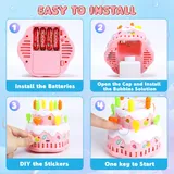 Cake Automatic Bubble Machine Toy with LED Light & Music for Kids (578)
