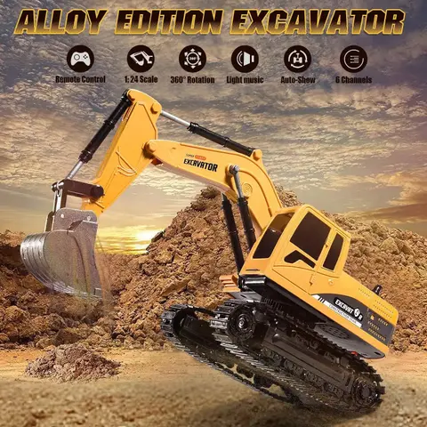 Remote Control Excavator Toy For Kids