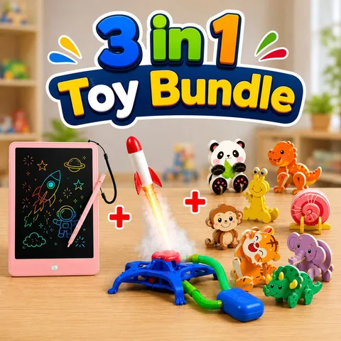 3-in-1 Kids Educational & Outdoor Fun Toy Bundle (002/1001C/XY-5624)