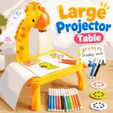 3 In 1 Kids Drawing Projector Table (Random Color)