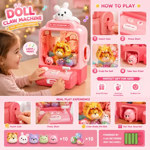 Electronic Mini Arcade Claw Machine for Kids (LC-006)