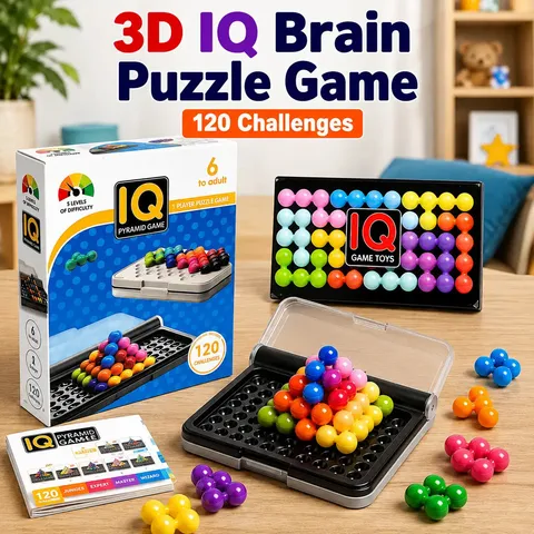 3D IQ Brain Puzzle Game for Kids 120 Challenges (IQ21-3)