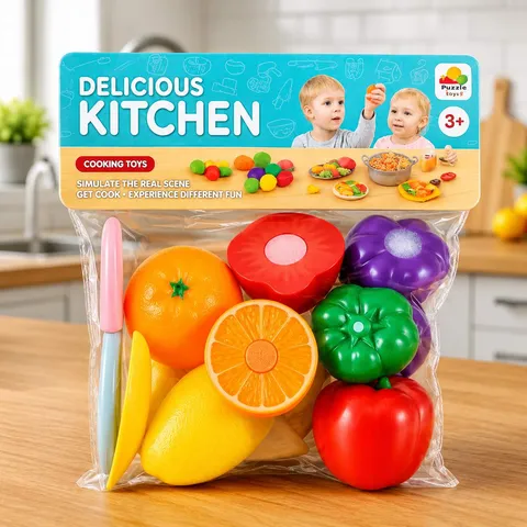Food Cutting Play Set For Kids (Random Set | 1018-53)