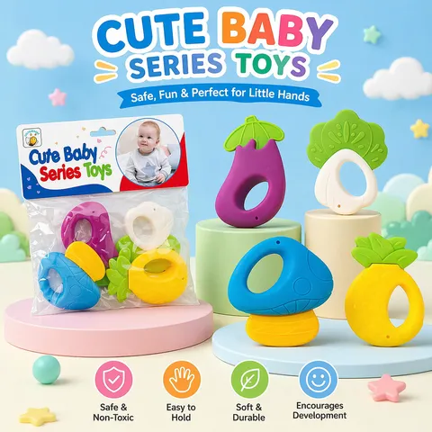 Colorful 4-Piece Set of Baby Teethers (YS466-5)