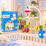 Loving Hut Musical Baby Cot Mobile with Hanging Rattles